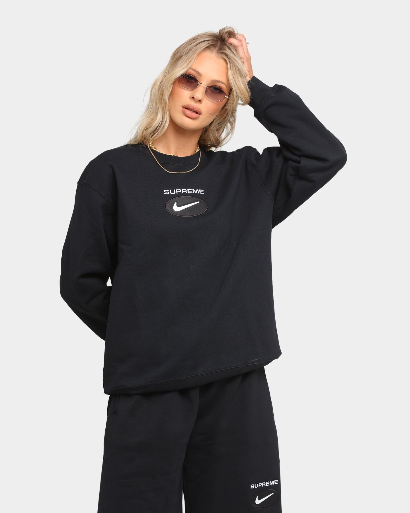 Supreme Supreme x Nike Jewel Crewneck Black