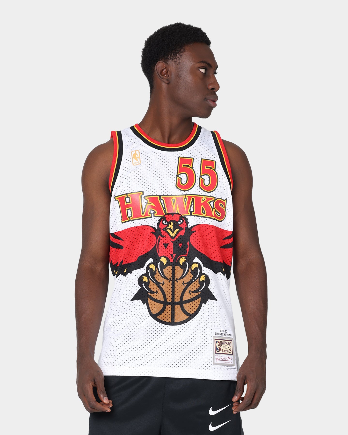 BOYS Dikembe Motumbo Atlanta Hawks Mitchell & Ness Basketball