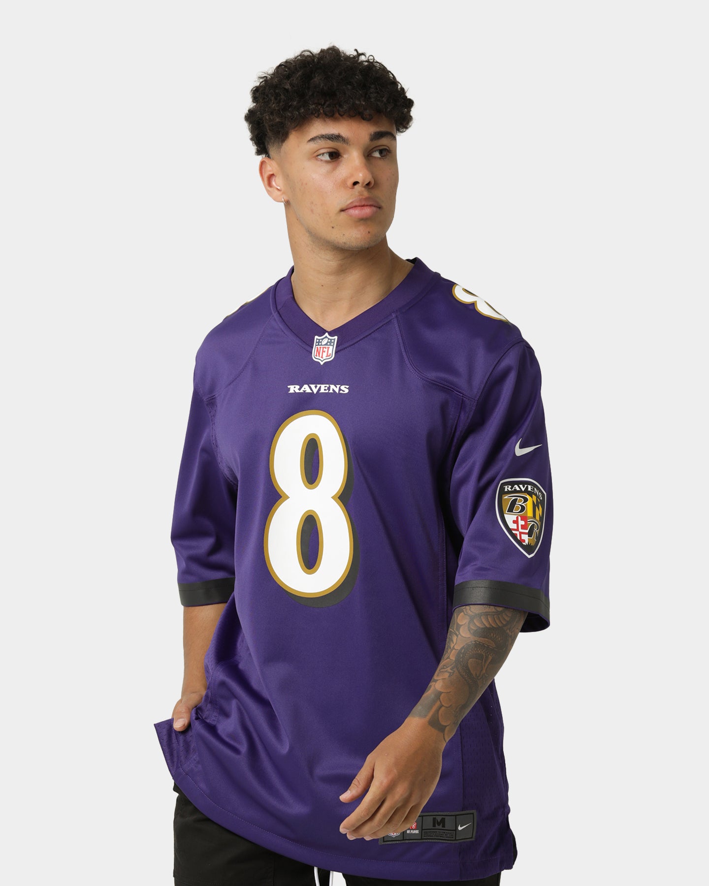 Baltimore Ravens Nike Reflective Limited Jersey - Lamar Jackson 8 - Mens