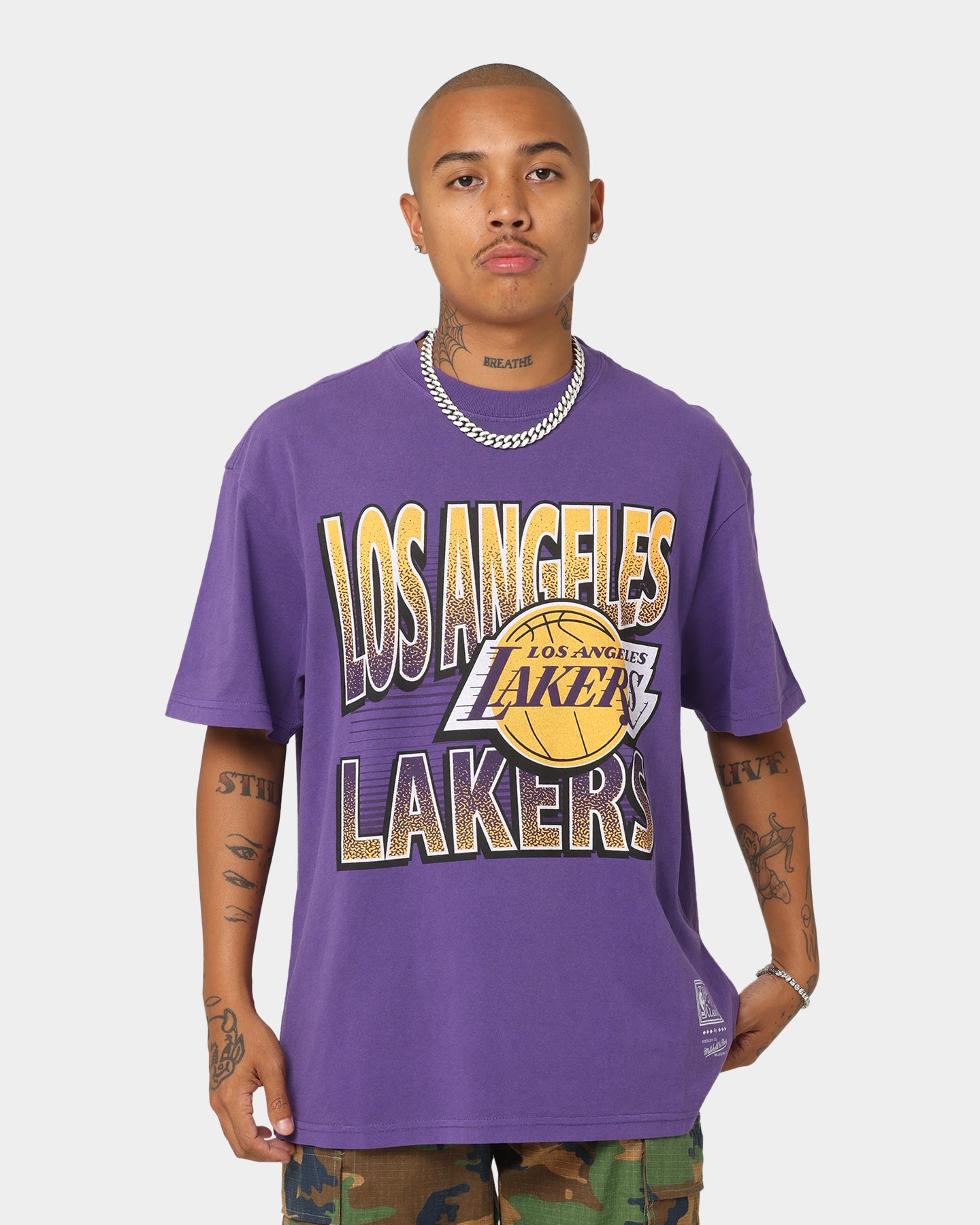 LA Lakers Division Arch Faded Purple Tee