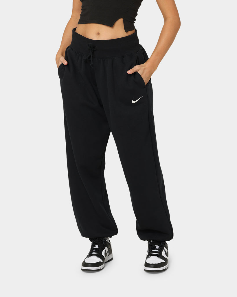Nike Women's Sportswear Style Fleece High Rise Oversized Pants Black/S ...