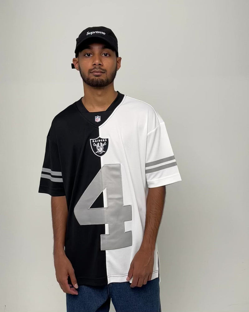 Las Vegas Raiders Short Sleeve Soccer Style Jersey FOCO