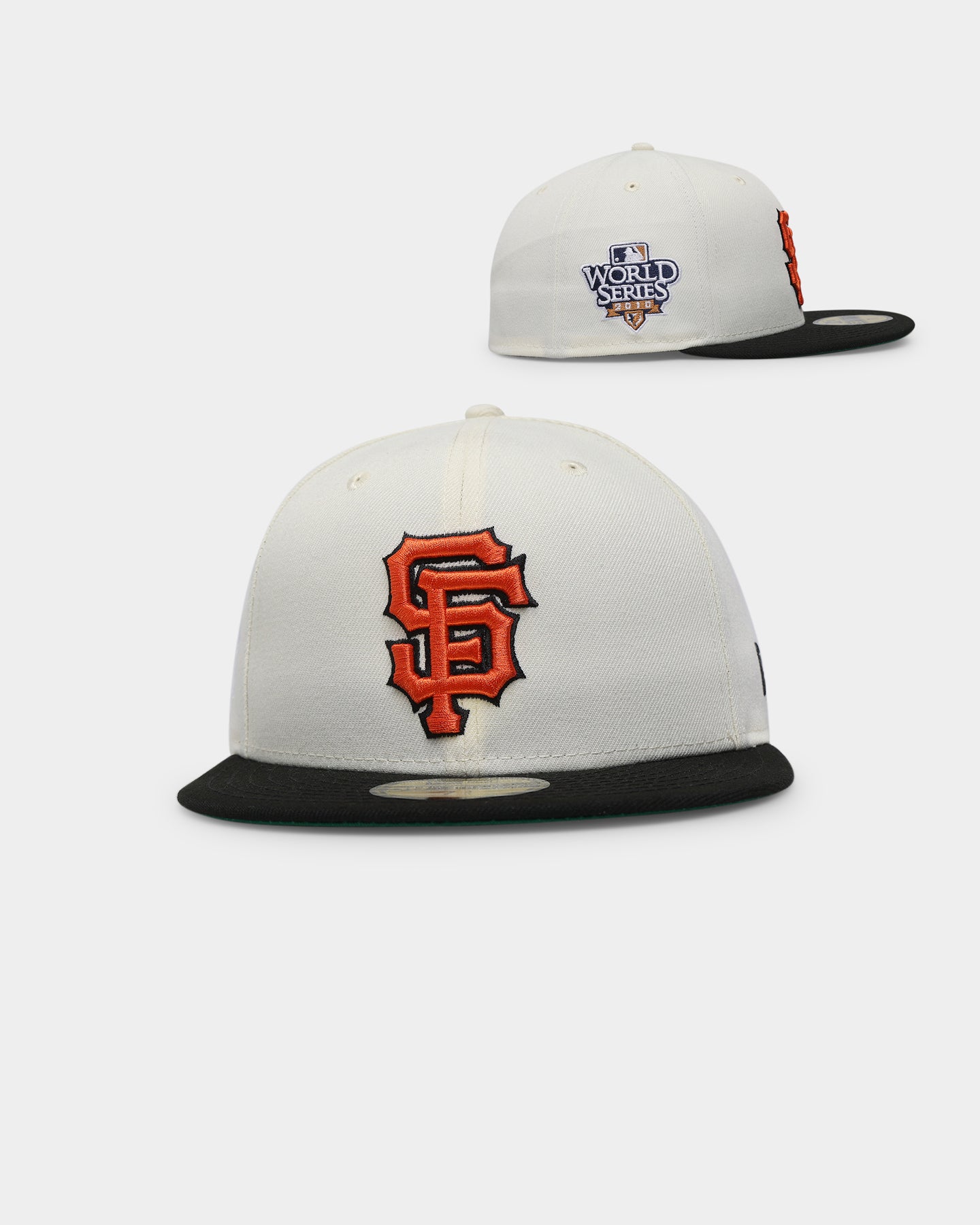 Black San Francisco Giants Gray Bottom 2010 World Series Side Patch New Era 59FIFTY Fitted 8