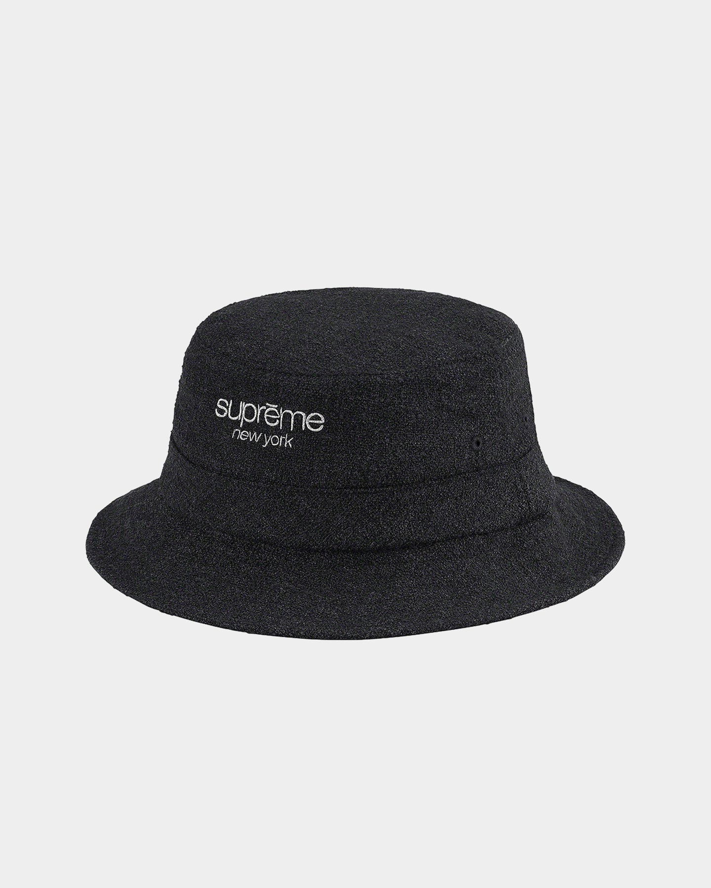 Supreme Classic Logo Terry Crusher Bucket Hat Black | Culture Kings NZ