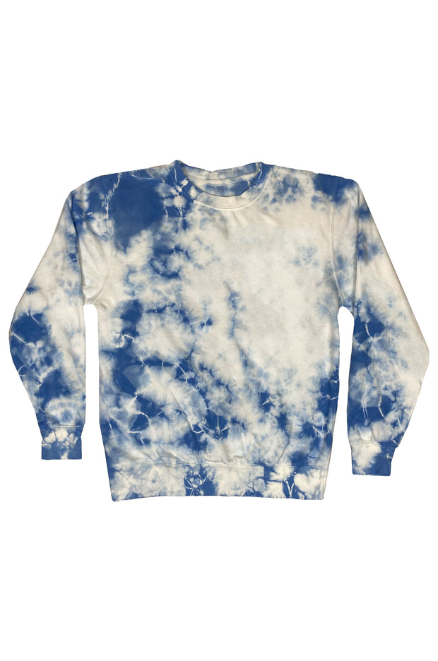 Sky Blue Crystal Wash Crewneck Sweater – Custom Colors Apparel
