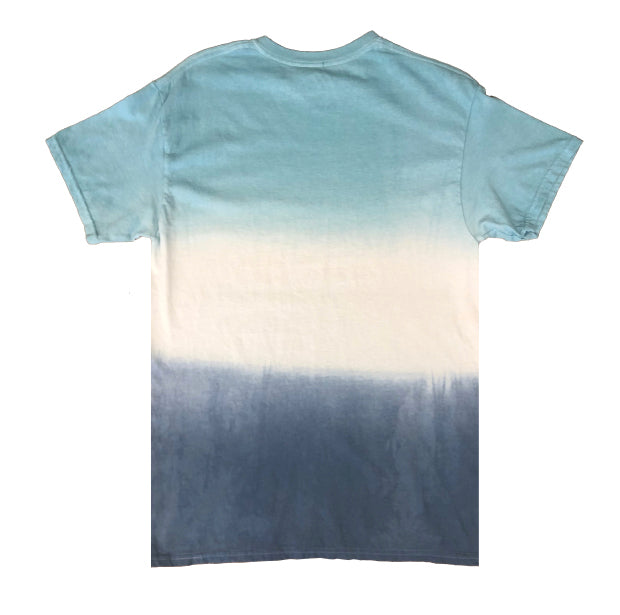 Aqua / Navy Dip Dye Tie Dye Short Sleeve T-Shirt | Custom Colors Apparel