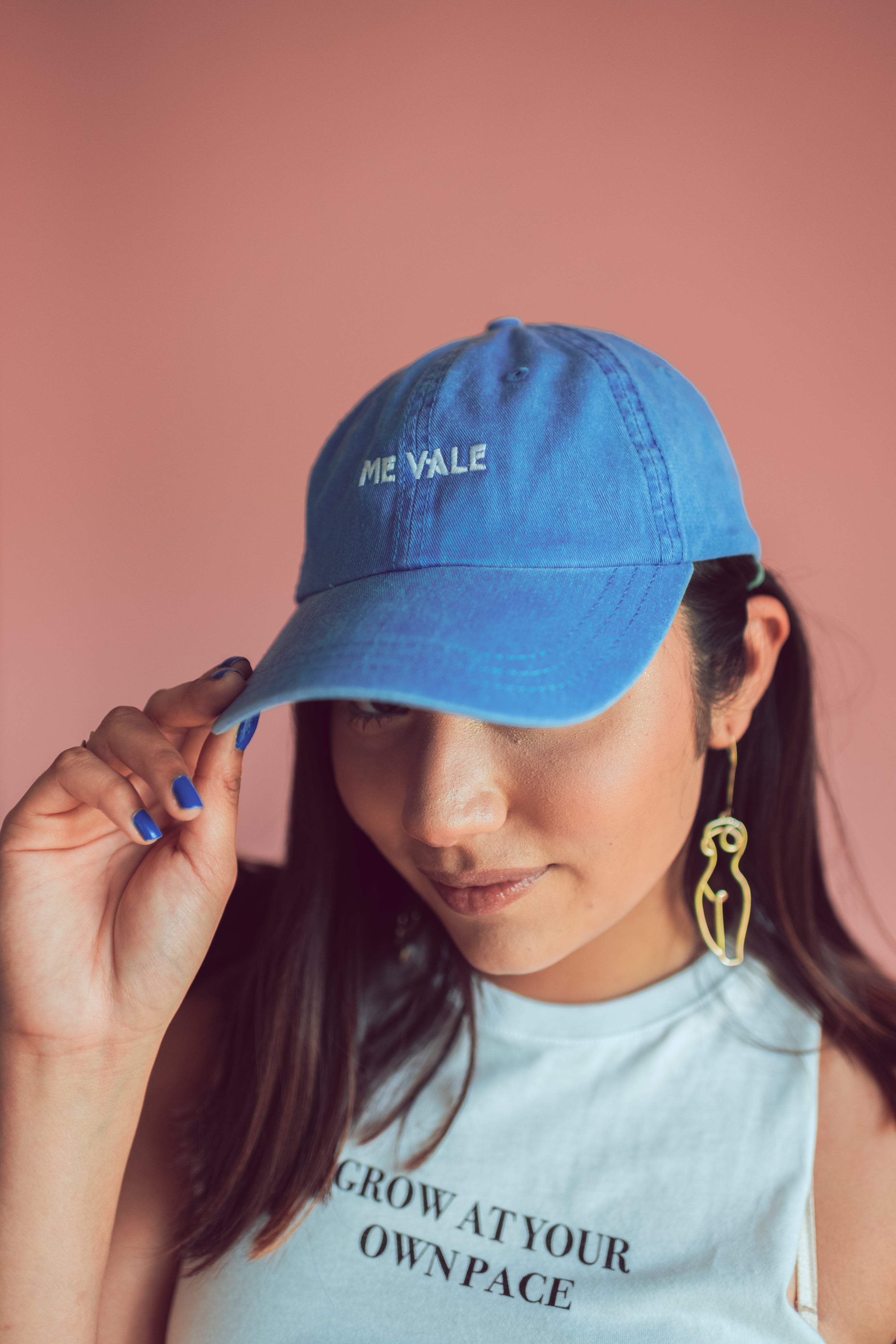 ME VALE vintage blue dad hat