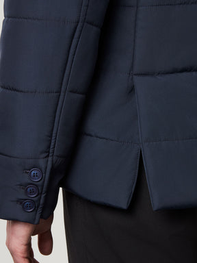 Navy Puffer Suit Jacket