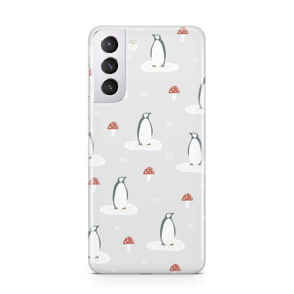 Grey Penguin Forest Samsung S21 Case