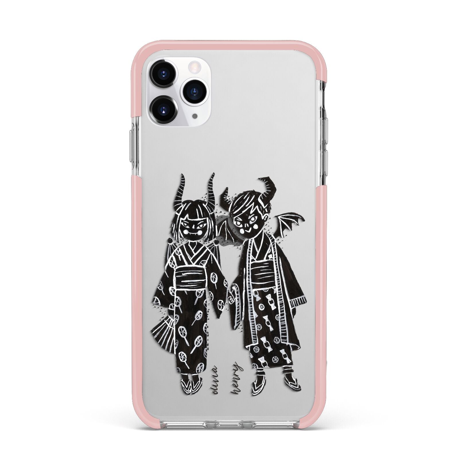 Kimono Devils iPhone 11 Pro Max Impact Pink Edge Case