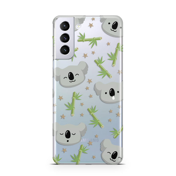 Koala Faces with Transparent Background Samsung Galaxy Case