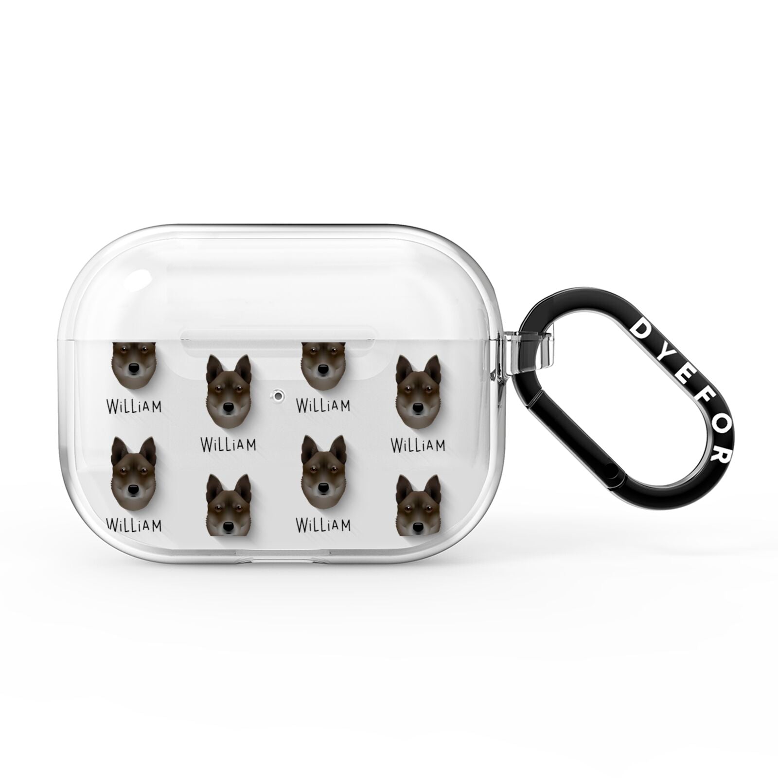 Korean Jindo Icon with Name AirPods Pro Clear Case