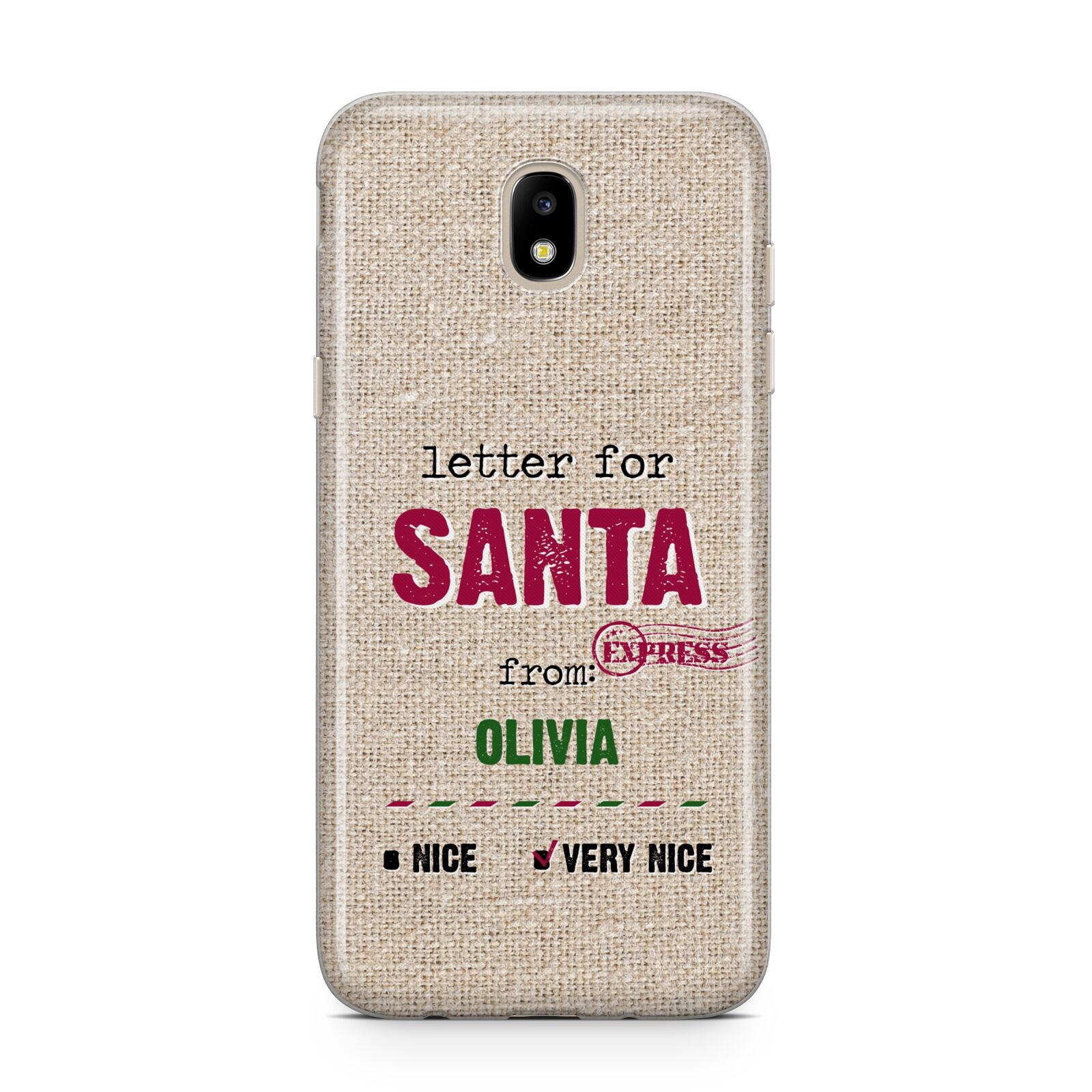 Letters to Santa Personalised Samsung J5 2017 Case
