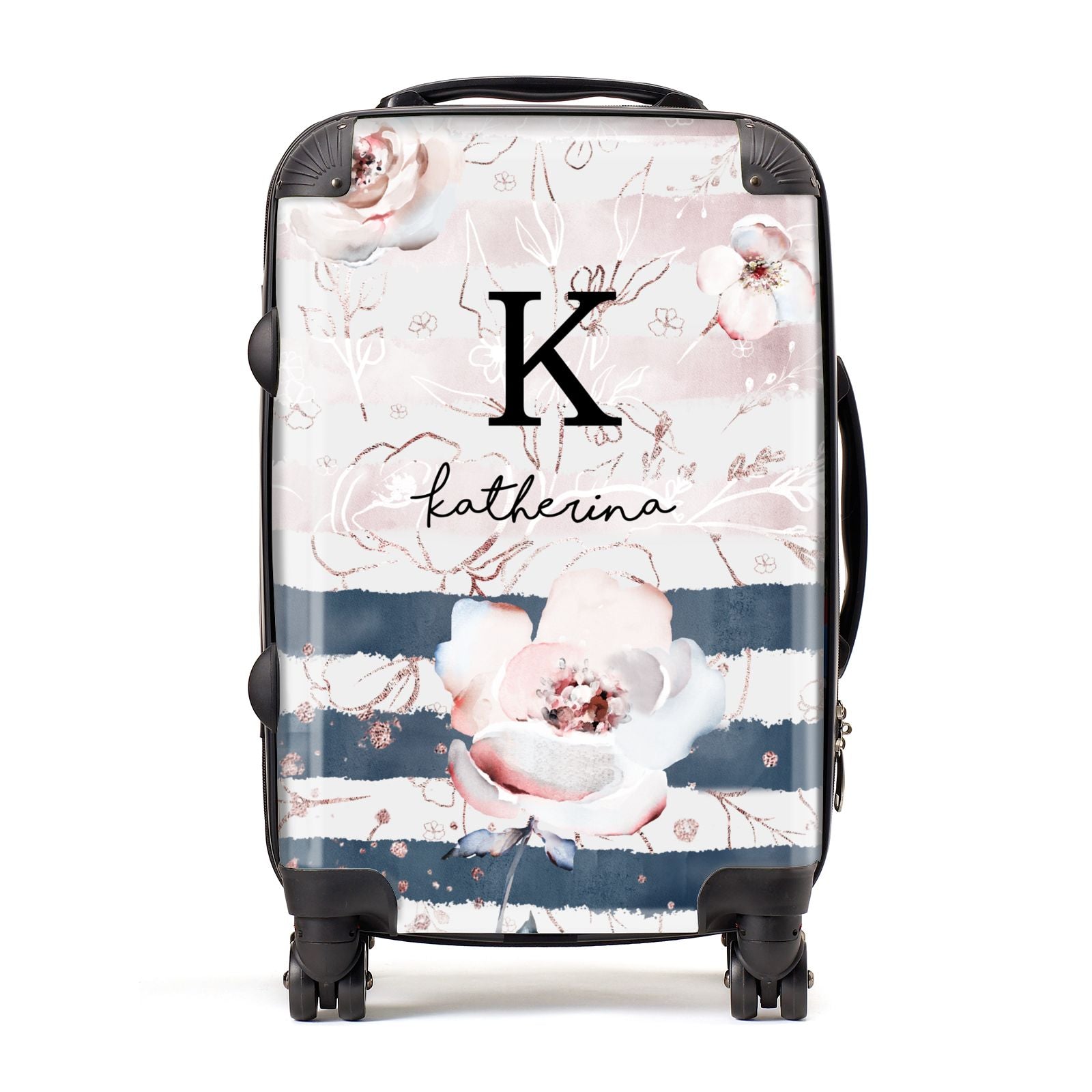 pink and blue suitcase