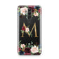 Personalised Clear Monogram Floral Huawei Mate 20 Lite