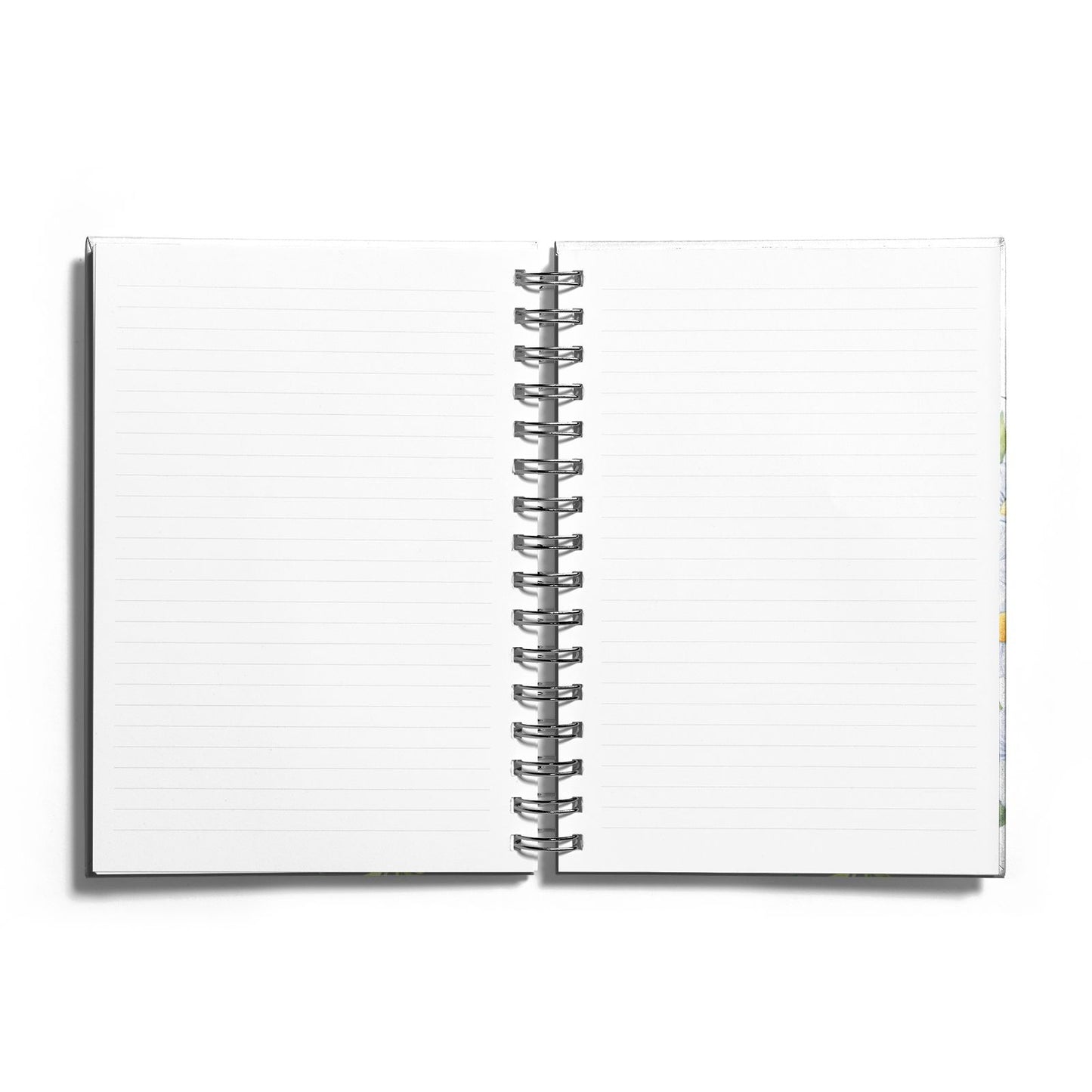 Personalised Daisy Flower Notebook with Silver Coil and Lined Paper