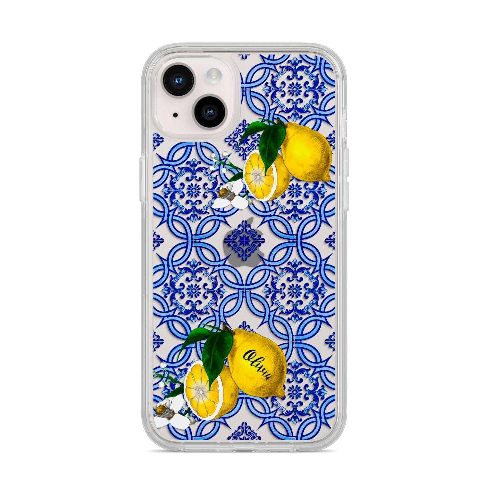 Personalised Mediterranean Tiles and Lemons iPhone Case – Dyefor