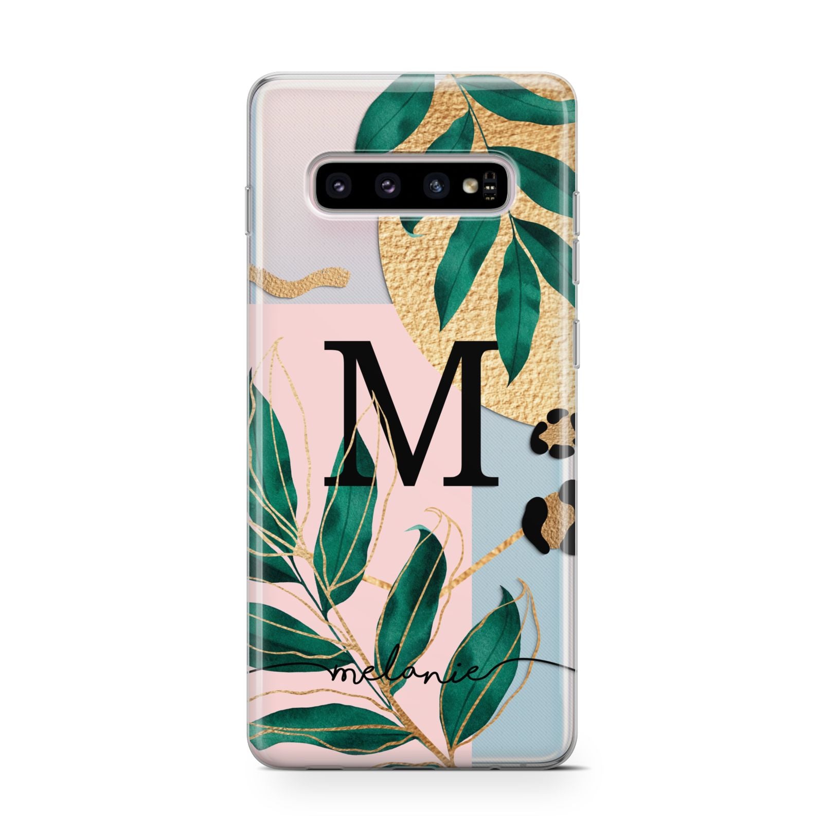 Watercolor leaves pattern Samsung S10 Case