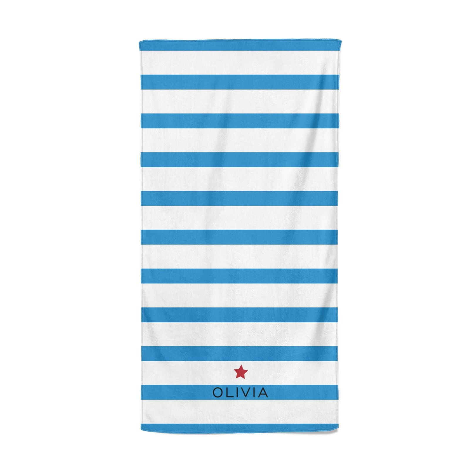 blue and white beach towels