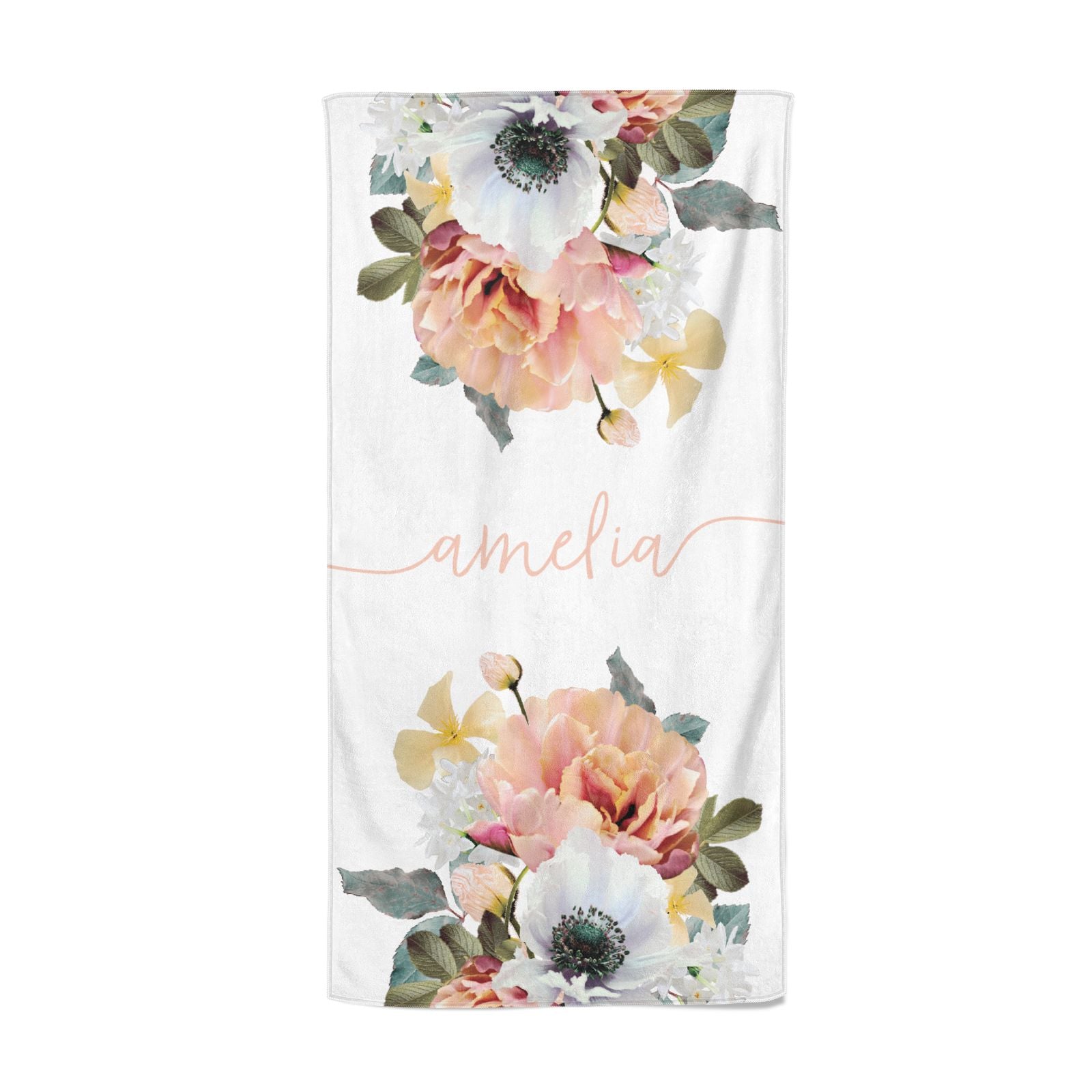 floral beach towel