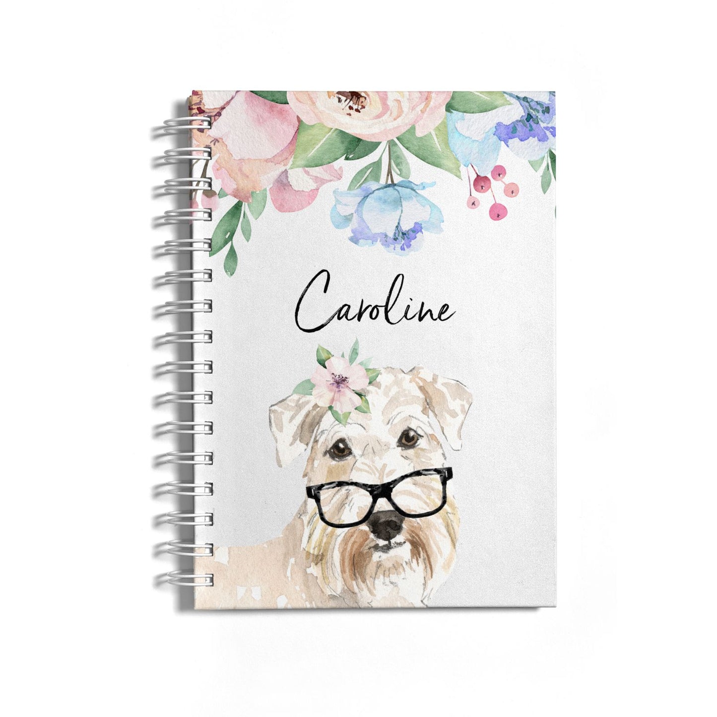 Personalised Wheaten Terrier Notebook with White Coil