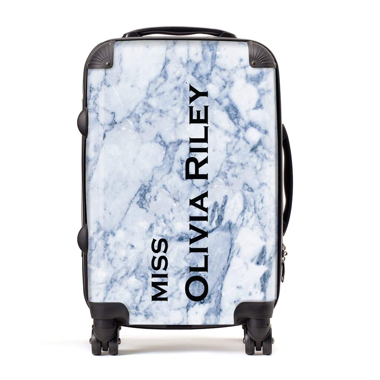 marble effect cabin suitcase