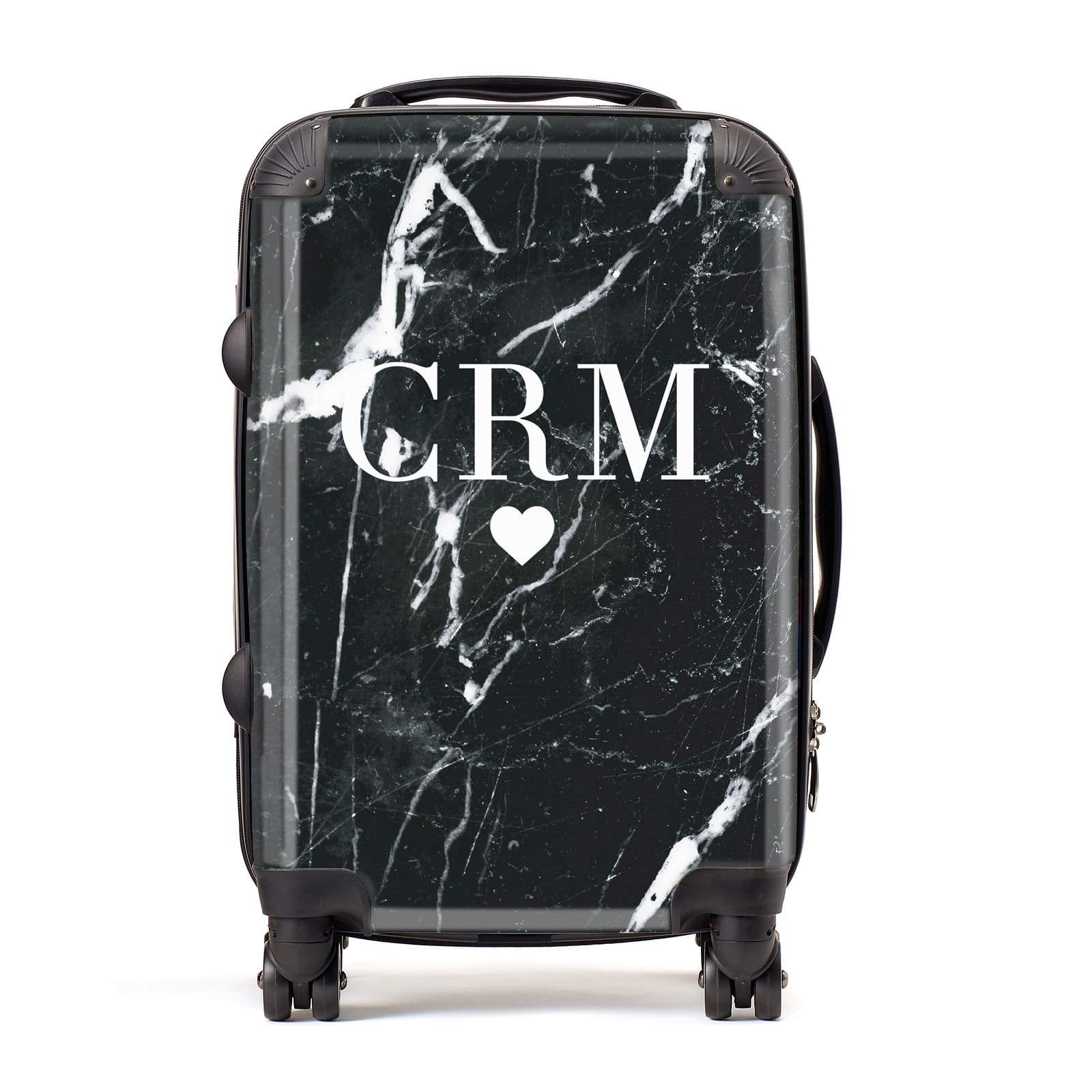 marble suitcase with initials