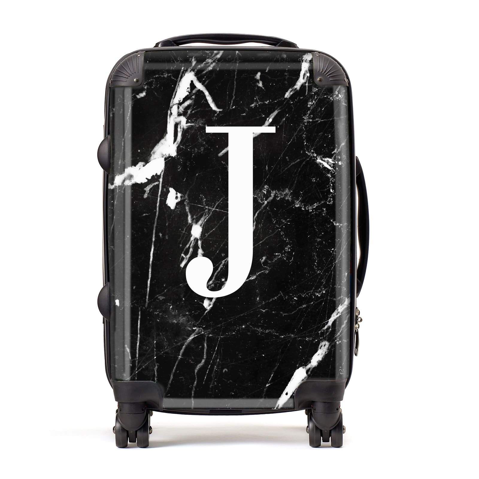 marble effect cabin suitcase