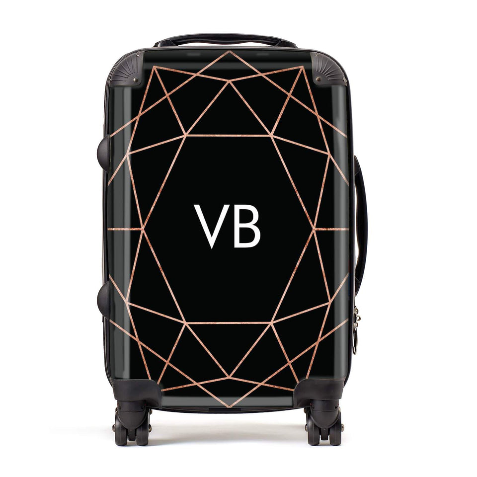 it suitcase rose gold and black