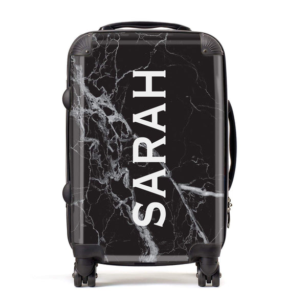 marble effect cabin suitcase