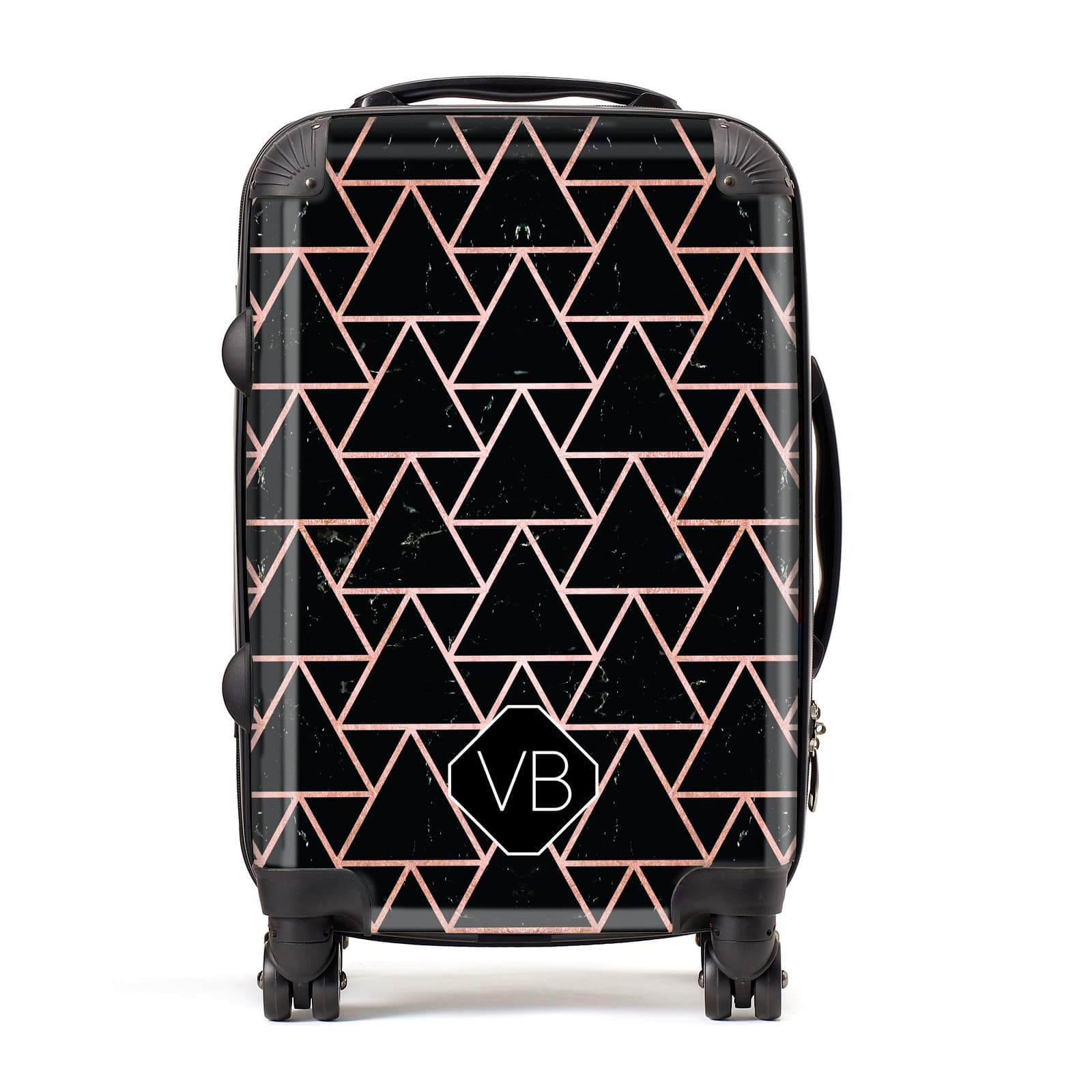 rose gold marble luggage