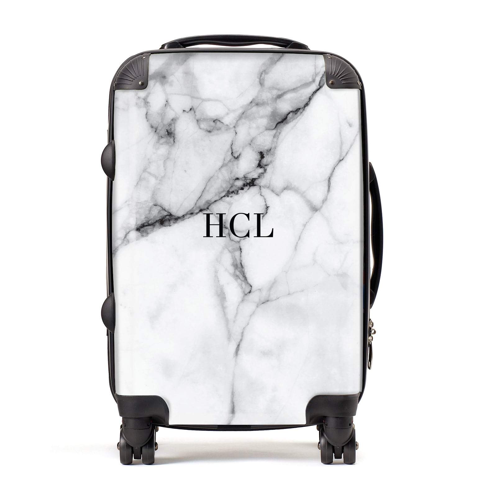 marble suitcase with initials