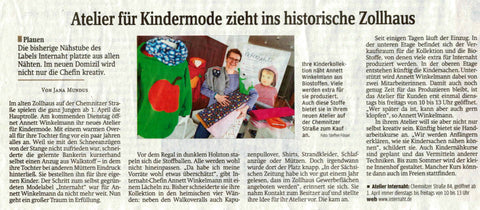 internaht Atelier für Kindermode zieht ins historische Zollhaus in Dresden Plauen