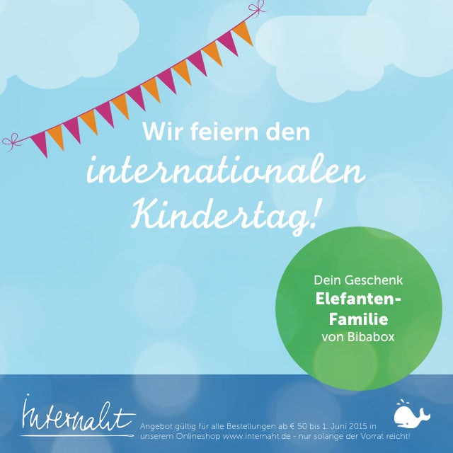 Kindertag im internaht - Wir schenken Euch eine Elefanten-Familie von bibabox!