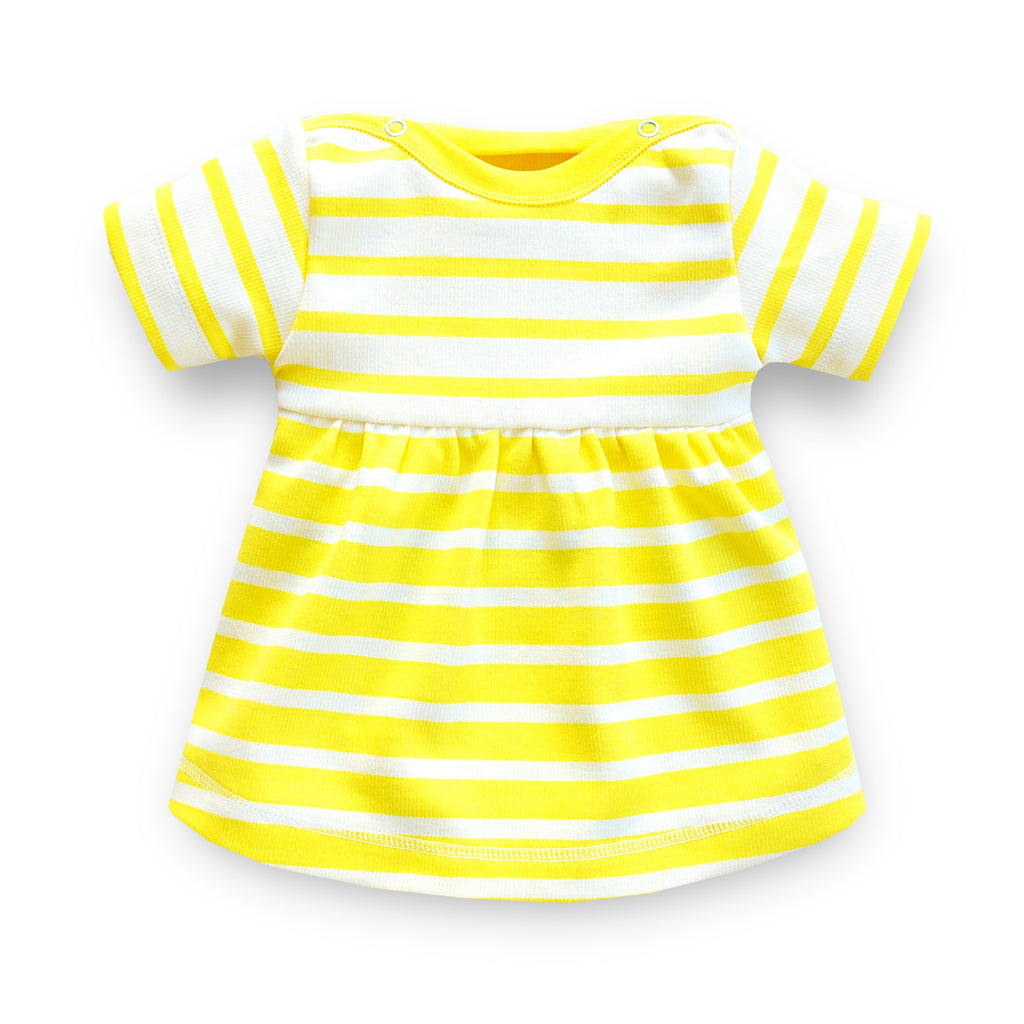 Sommer Babykleidchen, gelb-weiss geringelt, aus der internaht Babykollektion