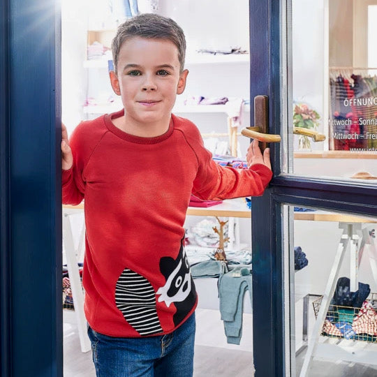 Kinder T-Shirt mit Waschbär, 100% Biobaumwolle – internaht