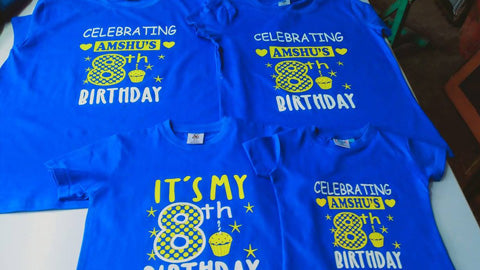 8th birthday girl t shirt with family