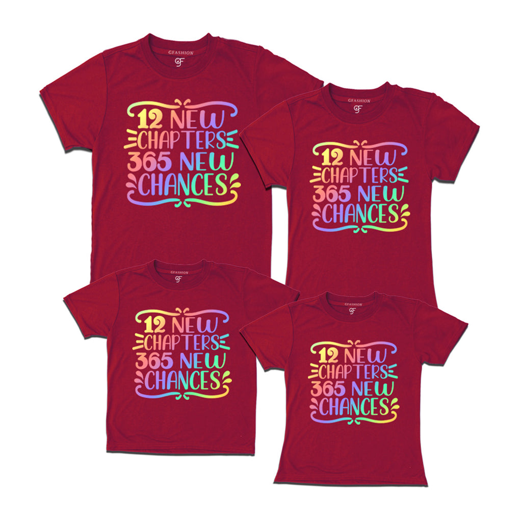 12 New Chapters 365 New Chances T-shirts For Family-Friends-Group