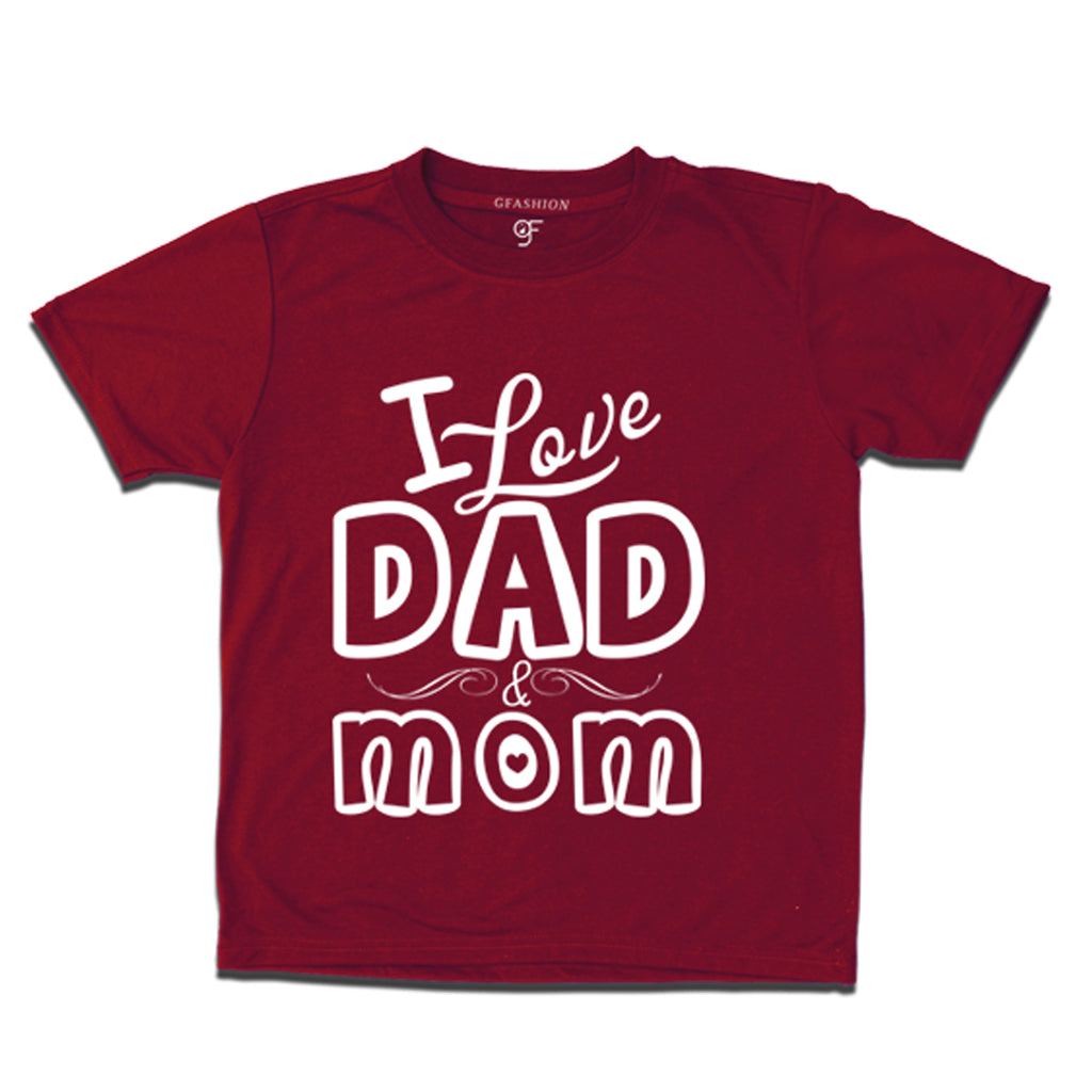 i love mom and dad t-shirt for boy – GFASHION