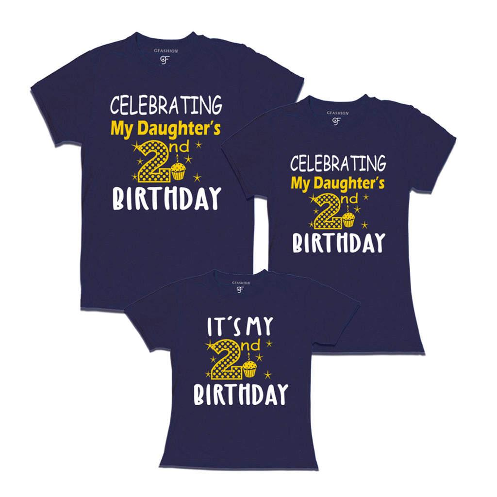 Buy 2nd birthday girl t shirt for family online india – GFASHION
