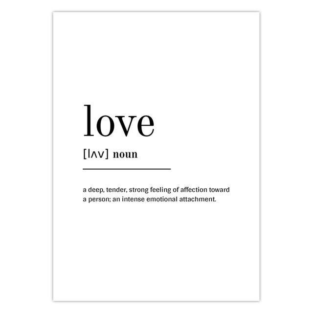 Word Definition Prints Wall Art Quotes Canvas Posters The Print Arcade