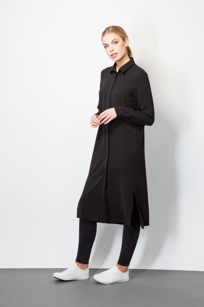 black midi tee dress