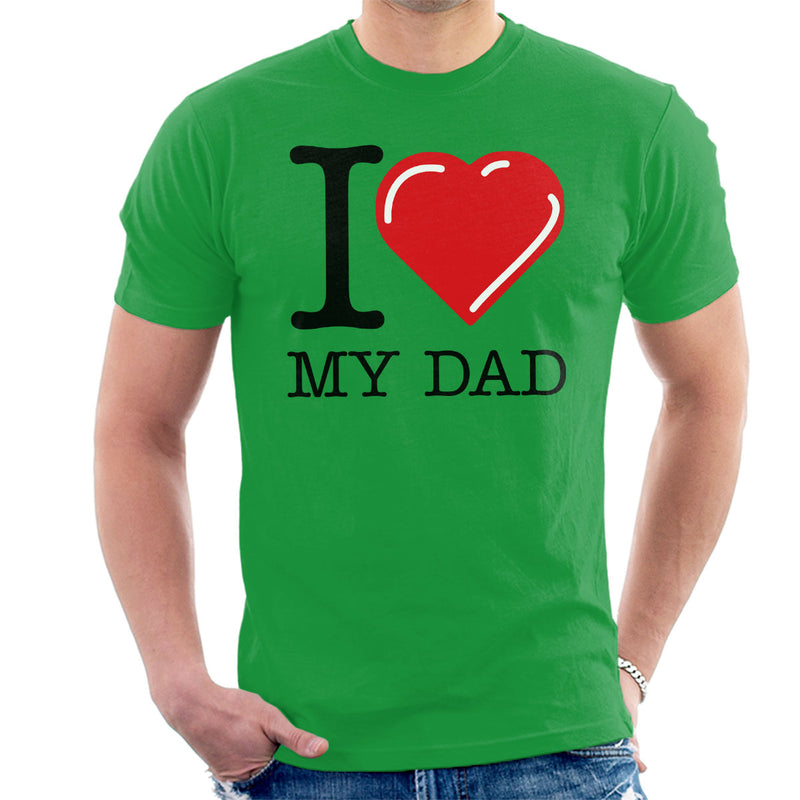 I Love My Dad Red Heart Men's T-Shirt - coto7