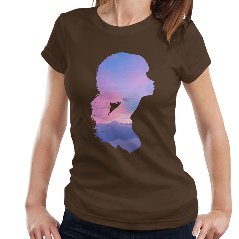 Girl Head In The Clouds Outline Women's T-Shirt - coto7