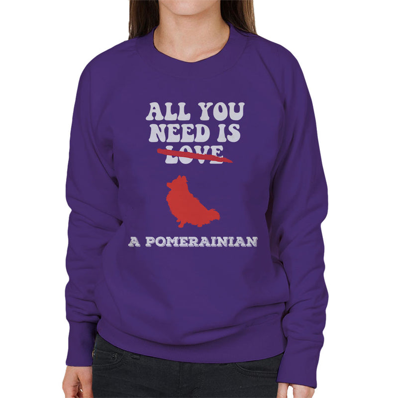 All You Need Is A Pomerainian Women's Sweatshirt - coto7