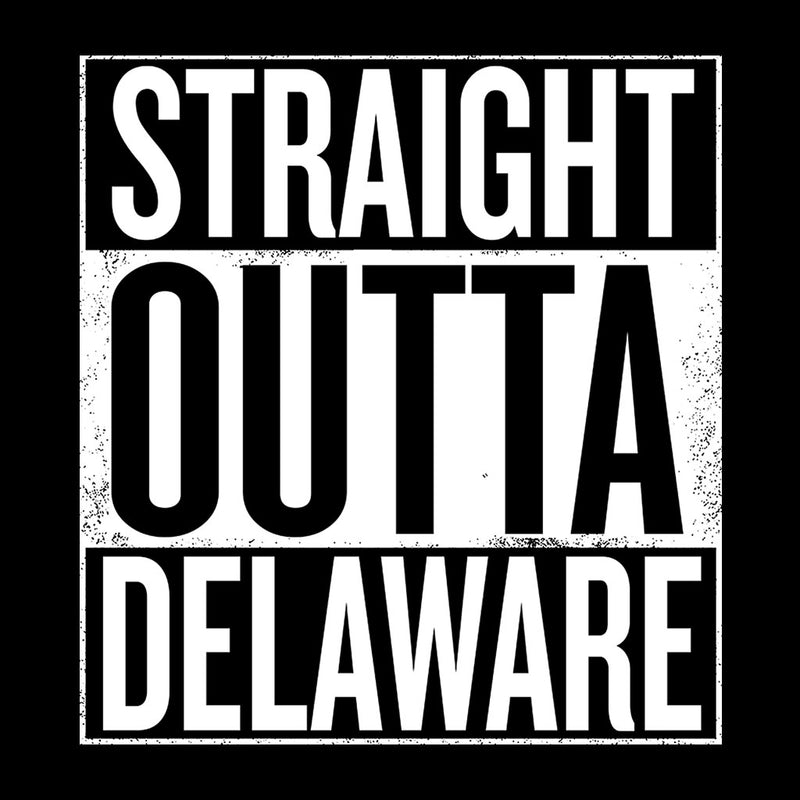 White Text Straight Outta Delaware US States Women's Hooded Sweatshirt - coto7
