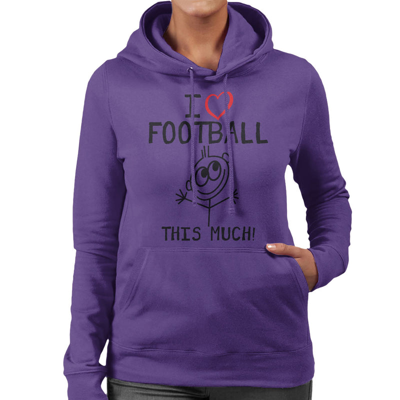 I Love Football This Much Women's Hooded Sweatshirt - coto7