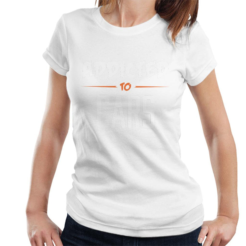 Addicted To Cars Scratchy Text Women's T-Shirt - coto7