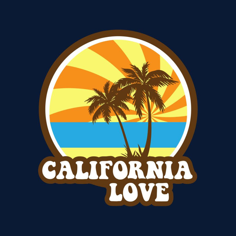 California Love Retro Palm Trees Kid's Hooded Sweatshirt - coto7