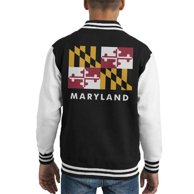 Maryland State Flag Kid's Varsity Jacket - coto7